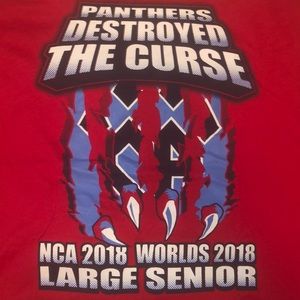 Red “Panthers Destroyed The Curse” T-shirt